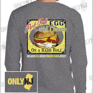 PR, E & C LONG SLEEVE TEE: CHARCOAL HEATHER