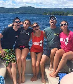 Dan, Melissa, Jade, Kevin, Katie Lake George
